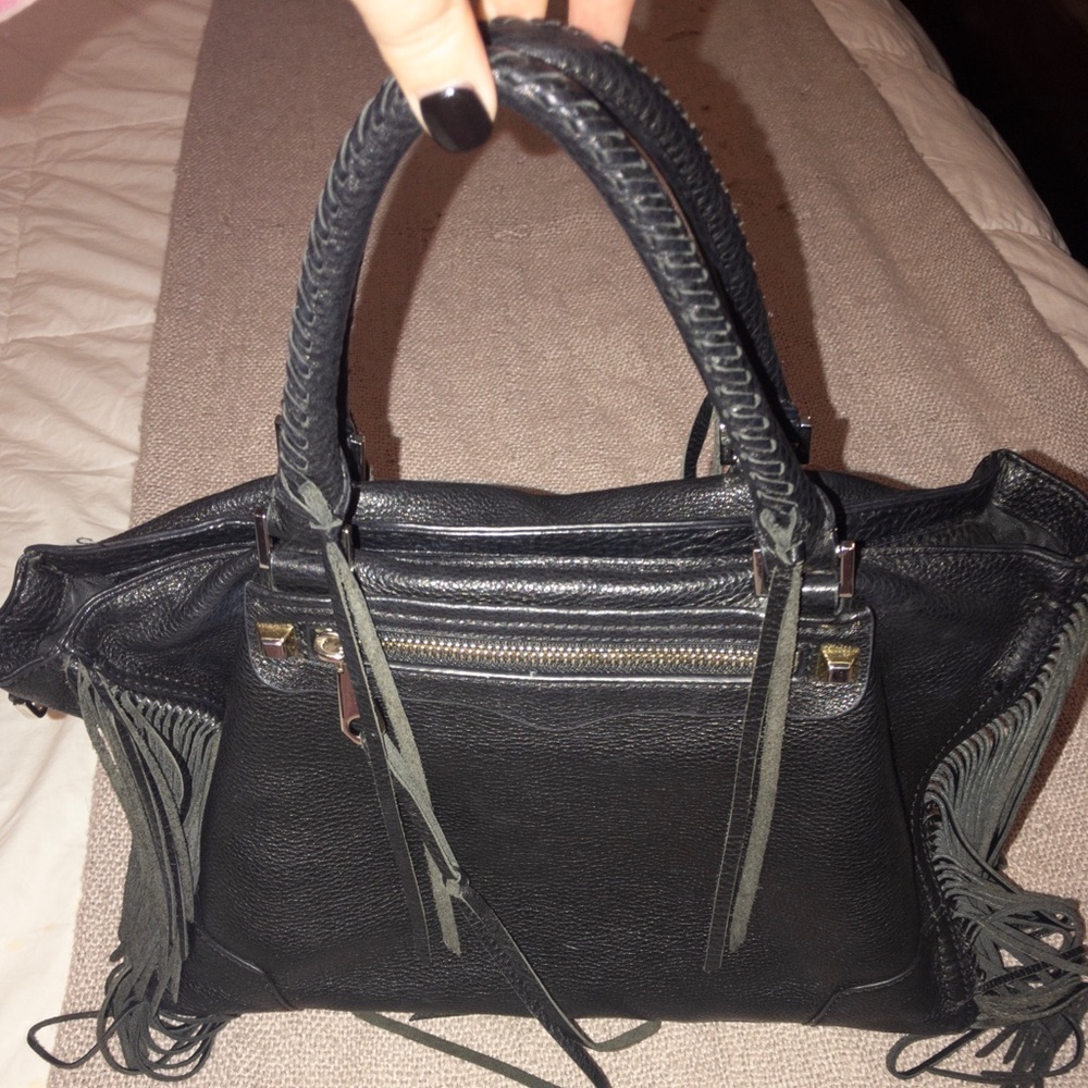 Rebecca Minkoff Fringe-Trimmed Regan Satchel